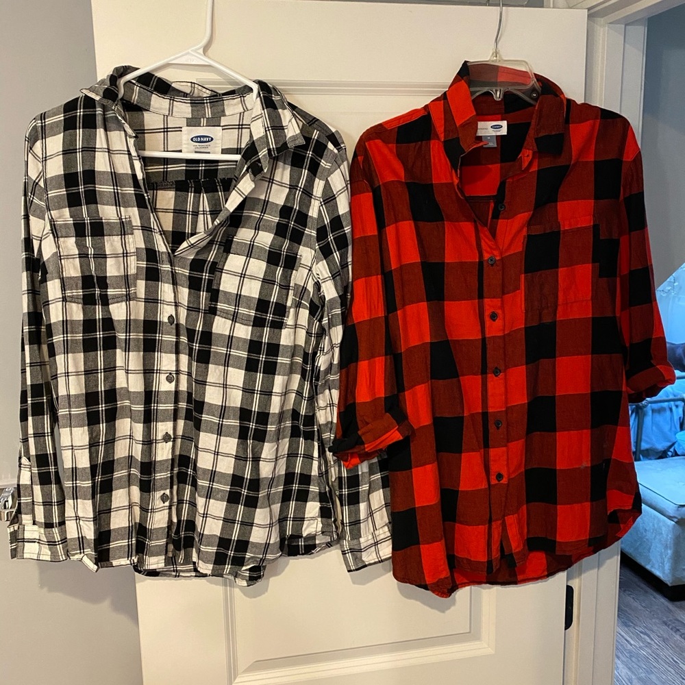 Plaid Old Navy shirts
